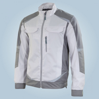 Куртка мужская летняя Brodeks KS 202, белый/серый баннер, фото, картинка, как выглядит
