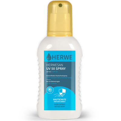 Крем для защиты кожи лица и рук от воздействия УФ излучений Herwesan UV 50 spray, спрей 200 мл. фото, изображение, баннер