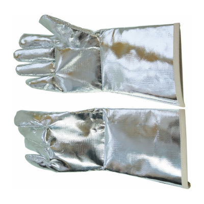 Перчатки термостойкие из алюминизированного арамидного стекловолокна фото, изображение, баннер