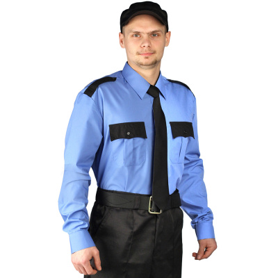 Рубашка мужская Охранник с длинным рукавом фото, изображение, баннер