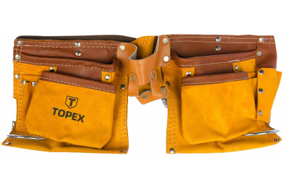 Пояс для инструмента 11 карманов TOPEX, захват для молотка фото, изображение, баннер